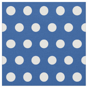 Customise your own polka dots pattern in blue fabric