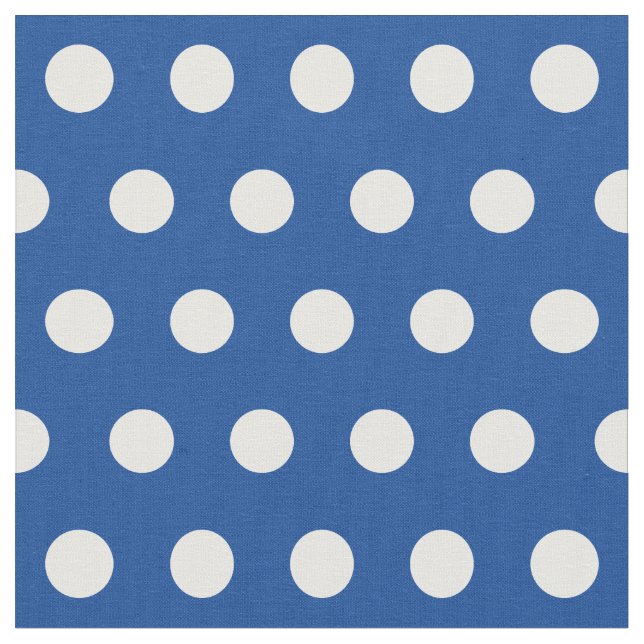 Customise your own polka dots pattern in blue fabric (Close Up)