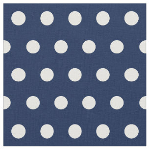 Customise your own polka dots pattern in navy blue fabric