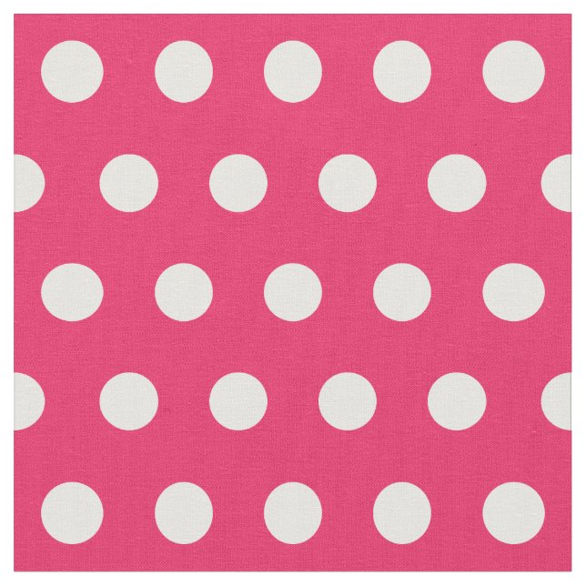Customise your own polka dots pattern in pink fabric (Close Up)