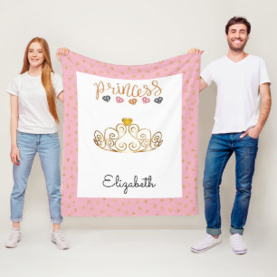 Customise Your Own Princess Tiara Fleece Blanket