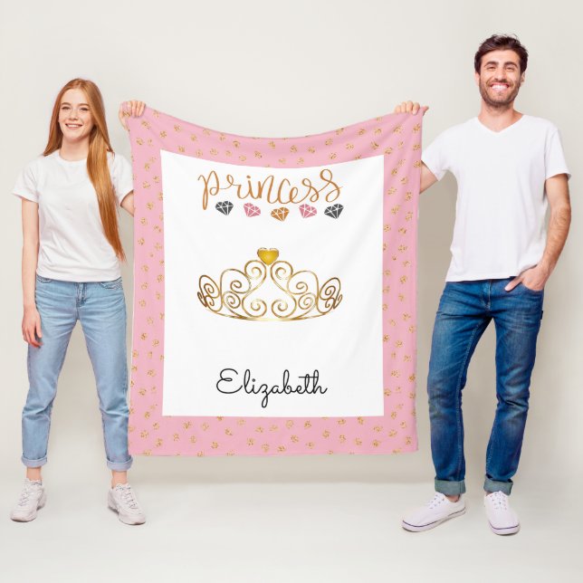 Customise Your Own Princess Tiara Fleece Blanket (In Situ)