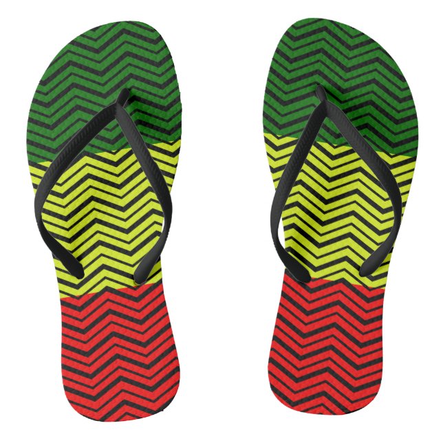 Customise Your Own - Rasta Thongs (Footbed)