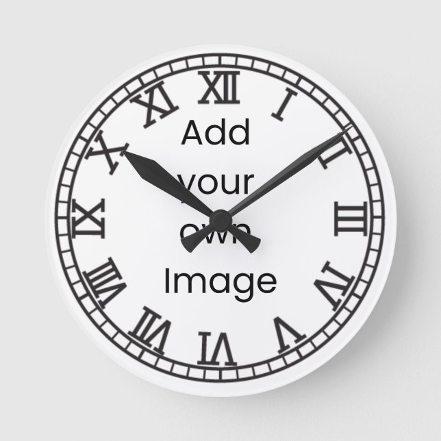 Customise Your Own (Roman Numerals) Wall Clock (Front)