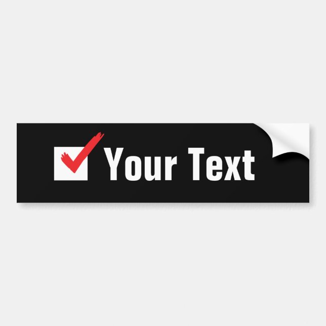 Customise Your Own Social Status - Personal Ad Bumper Sticker (Front)