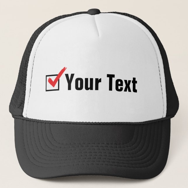 Customise Your Own Social Status - Personal Ad Trucker Hat (Front)