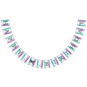 Customise Your Own - Teal & Purple Bunting