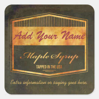 Customise Your Own Text Maple Syrup Label