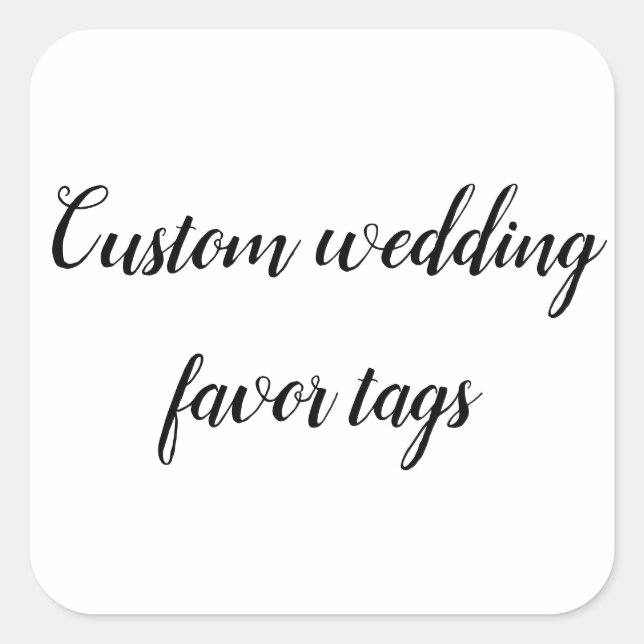 Customise your own wedding favour  square sticker (Front)