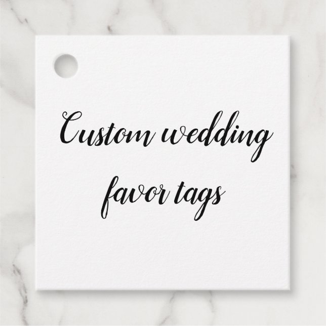 Customise your own wedding favour tags (Front)
