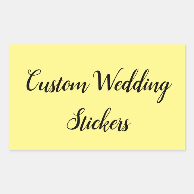 Customise your own wedding rectangular sticker (Front)