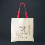 Customise your own wedding tote bag<br><div class="desc">Easily add your own names,  initials and wedding date to this handy wedding tote bag.  Perfect for bridal showers for gifts and decorations.  Brides will love stuffing all of their wedding planning in this handy personalised wedding tote bag.</div>