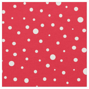 Customise your own white polka dots in red fabric