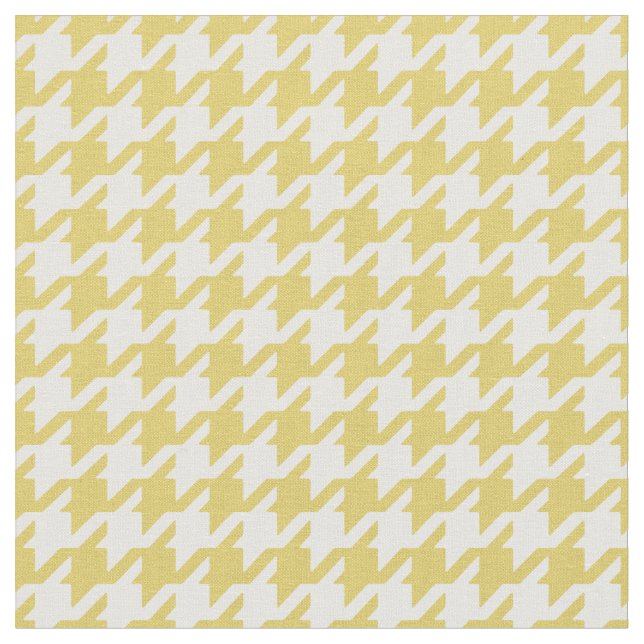 Customise your own yellow houndstooth pattern fabric (Close Up)