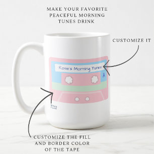 Customise Your Peaceful Morning Tune Drink  Coffee Mug