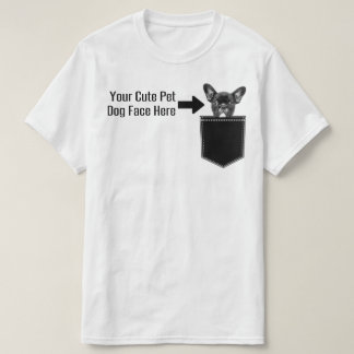 Customise Your Pet Dog Face Picture Pocket Men's T-Shirt