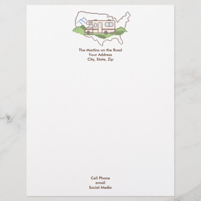 Customise Your Road Trip USA Letterhead (Front)