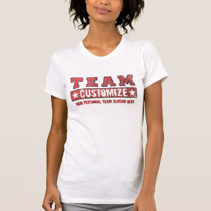 Customise Your Team Name and Slogan - Red T-Shirt