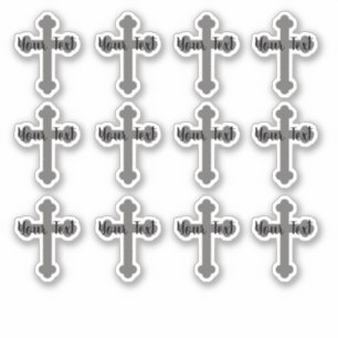 Customise your Text - Cross vinyl stickers