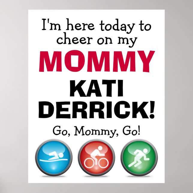 Customise Your Triathlon Race Day Poster (Front)