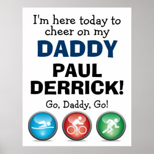 Customise Your Triathlon Race Day Poster