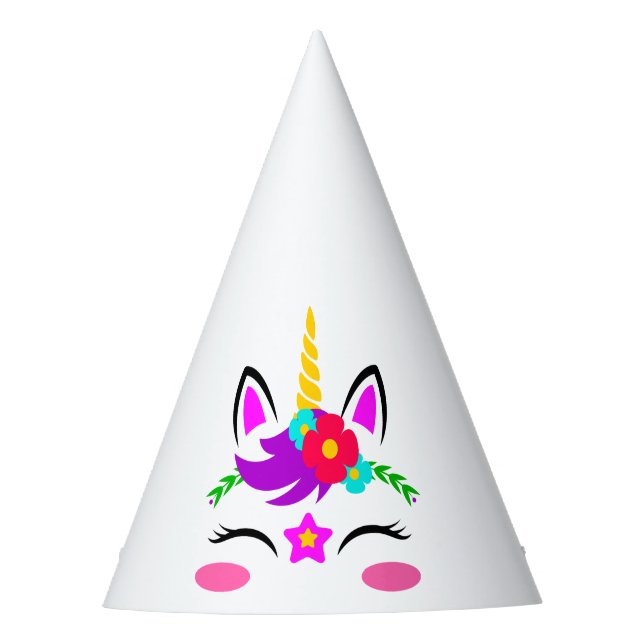 Customise Your Unicorn Party Hat (Front)