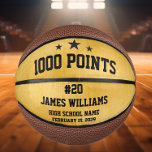 Customised 1000 Points Players Mini Basketball<br><div class="desc">The 1000 Points Personalised Basketball Ball is a unique and special gift for any basketball enthusiast. With the option to customise the ball with the recipient's name, initials, or jersey number, it makes for a thoughtful and personalised present. The "1000 Points" logo on the ball is a nod to the...</div>