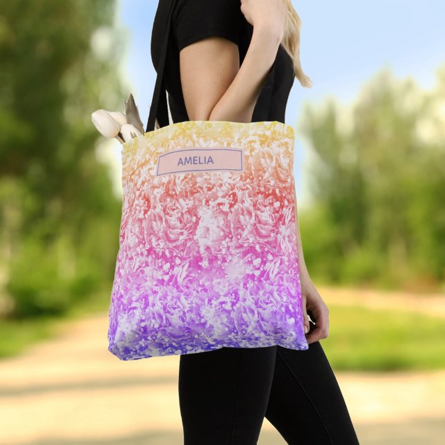 Customised abstract art pastel floral Tote bag (Creator Uploaded)