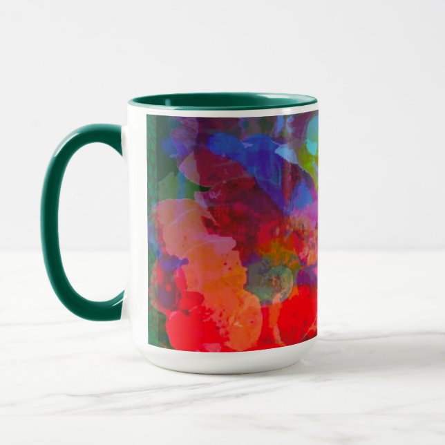 Customised Abstract Rose Garden Coffee Mug (Left)