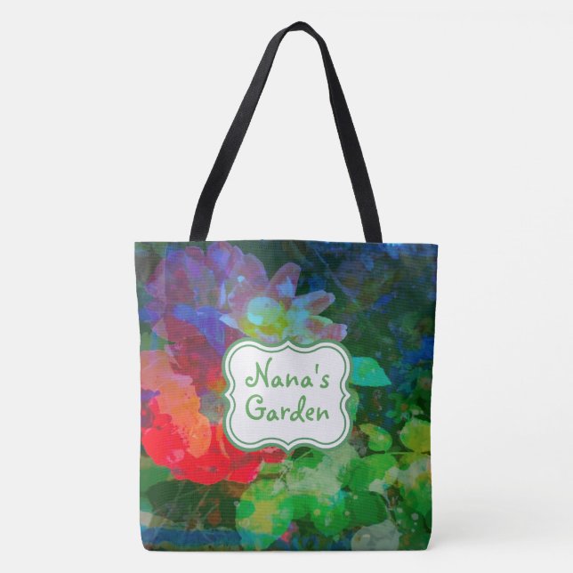  Customised Abstract Rose Garden  Tote Bag (Front)
