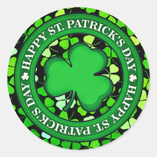 Customised Aesthetic HAPPY St. Patrick's Day Classic Round Sticker
