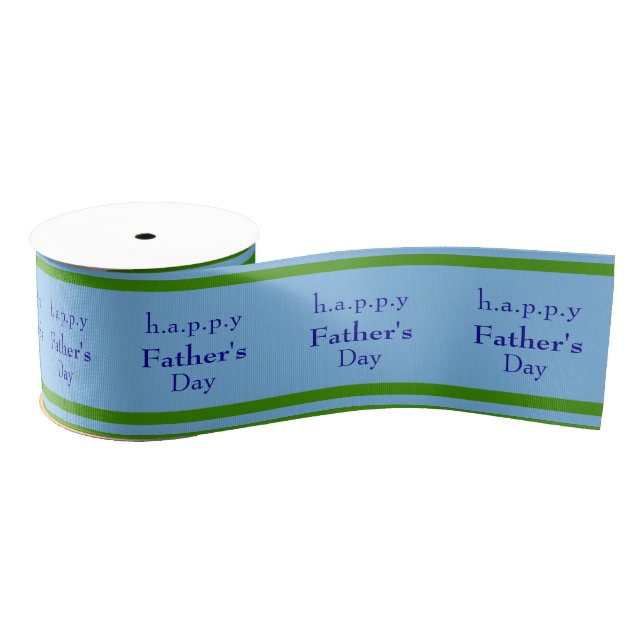 Customised All-Occasion Blue and Spring Green Grosgrain Ribbon (Spool)