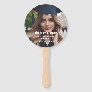 Customised All Over Graduate Photo, Name and Class Hand Fan