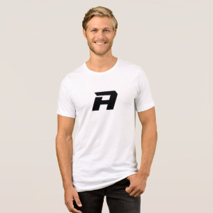 Customised Alphabet A For Both Men and Women Tri-Blend Shirt