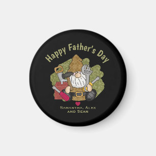 Customised and Personalised Handyman Garden Gnome Magnet