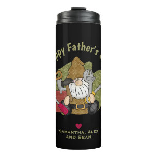 Customised and Personalised Handyman Garden Gnome Thermal Tumbler