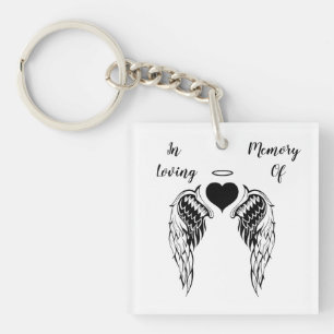 Customised Angel  In Memory Of  Key Ring