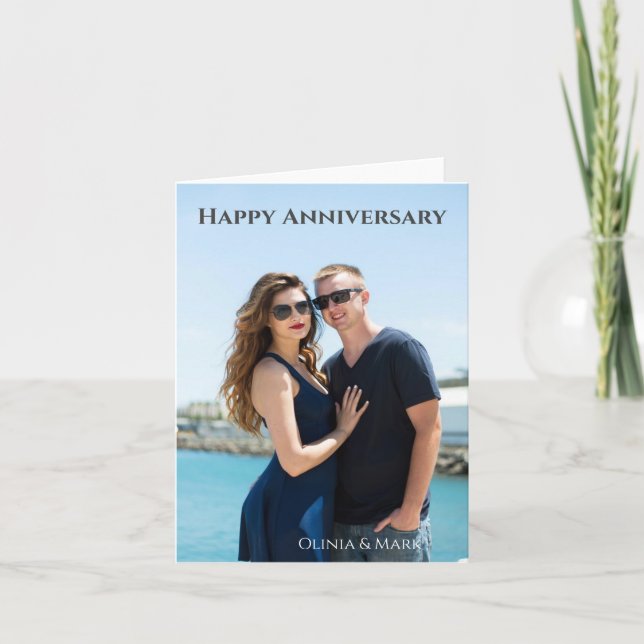 customised Anniversary Script Card (Front)