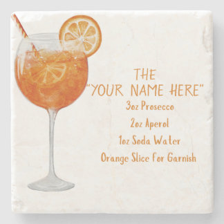 Customised Aperol Spritz Recipe Coaster