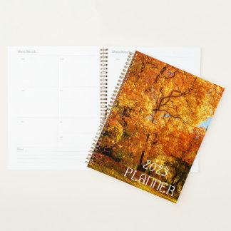 Customised autumn yellow leaves 2023 Planner