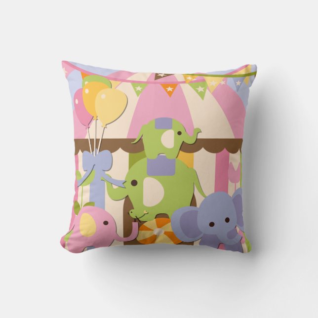 Customised Baby Circus Pillow (Front)
