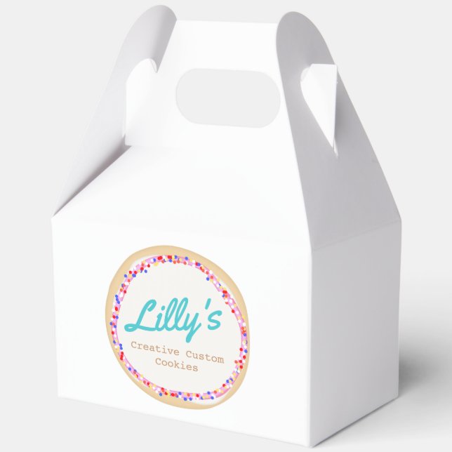 Customised Bakery Personalised Cookie  Favour Box (Front)