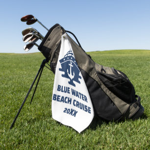 Customised Beach Cruise Nautical Anchor Golf Towel