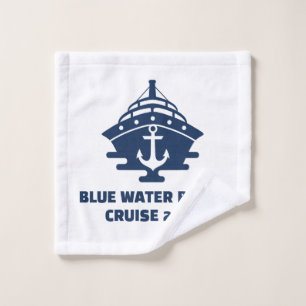 Customised Beach Cruise Nautical Anchor Wash Cloth