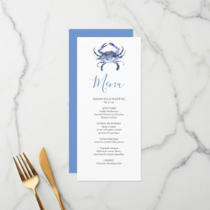 Customised Beach Wedding Menu Card