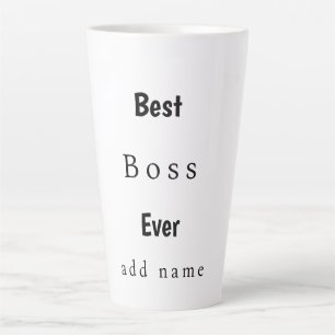 Customised Best Boss Ever Latte Mug