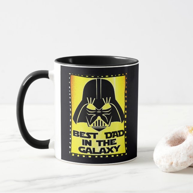 Customised BEST DAD IN THE GALAXY Aesthetic Cool  Mug (With Donut)