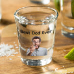 Customised Best Dad Photo Father's day Shot Glass<br><div class="desc">This design was created though digital art. It may be personalised in the area provided or customising by choosing the click to customise further option and changing the name, initials or words. You may also change the text colour and style or delete the text for an image only design. Contact...</div>