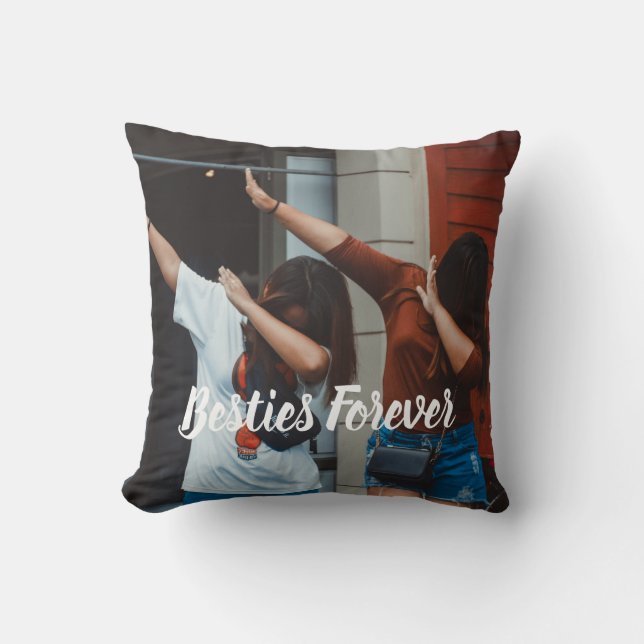 Customised besties forever picture Pillow (Front)