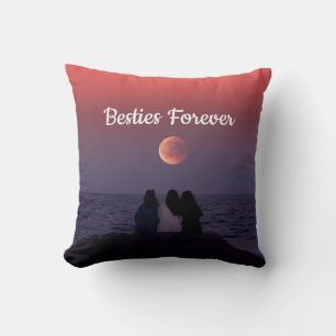 Customised besties forever picture Pillow